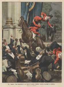 An Unscheduled Number in a Variety Theater in Berlin, Horse and Acrobats in the Orchestra
